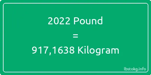 2022 Pound için Kilogram - 2022 Pound için Kilogram