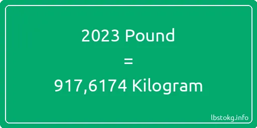 2023 Pound için Kilogram - 2023 Pound için Kilogram