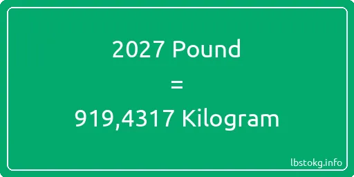 2027 Pound için Kilogram - 2027 Pound için Kilogram