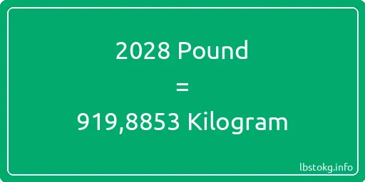 2028 Pound için Kilogram - 2028 Pound için Kilogram