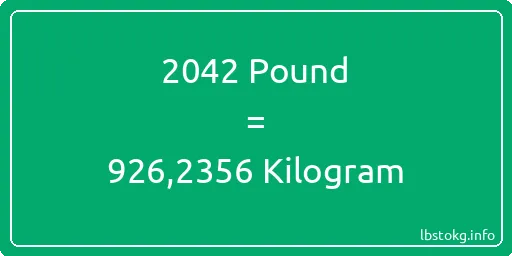 2042 Pound için Kilogram - 2042 Pound için Kilogram