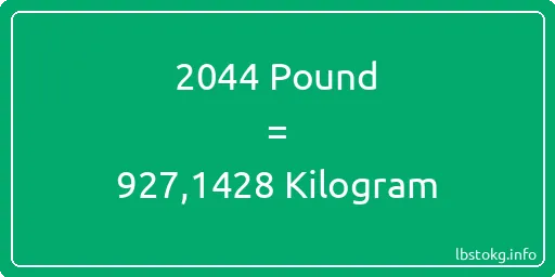 2044 Pound için Kilogram - 2044 Pound için Kilogram