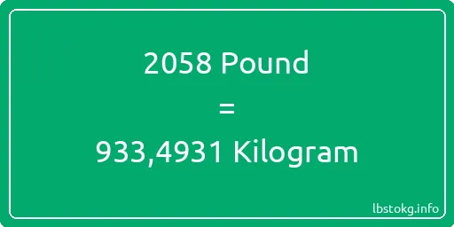 2058 Pound için Kilogram - 2058 Pound için Kilogram