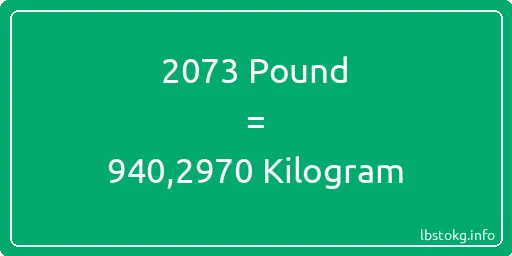 2073 Pound için Kilogram - 2073 Pound için Kilogram