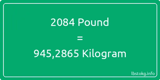 2084 Pound için Kilogram - 2084 Pound için Kilogram