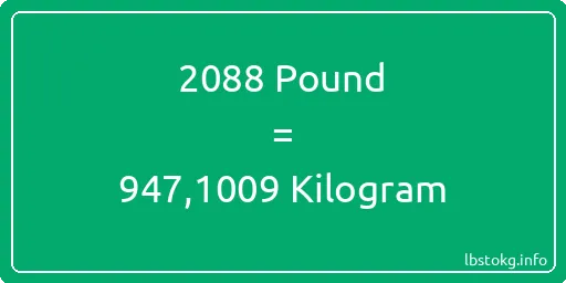 2088 Pound için Kilogram - 2088 Pound için Kilogram