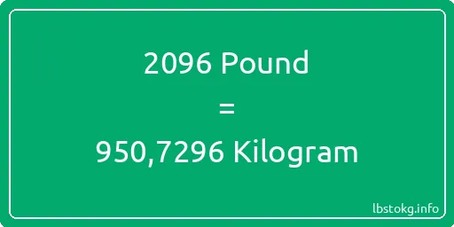 2096 Pound için Kilogram - 2096 Pound için Kilogram