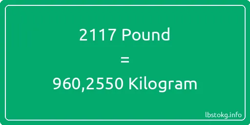 2117 Pound için Kilogram - 2117 Pound için Kilogram