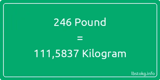 246 Pound için Kilogram - 246 Pound için Kilogram