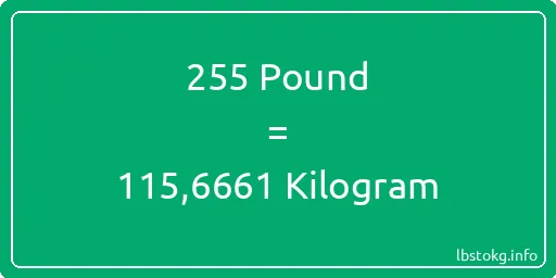 255 Pound için Kilogram - 255 Pound için Kilogram