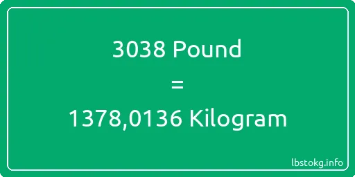 3038 Pound için Kilogram - 3038 Pound için Kilogram