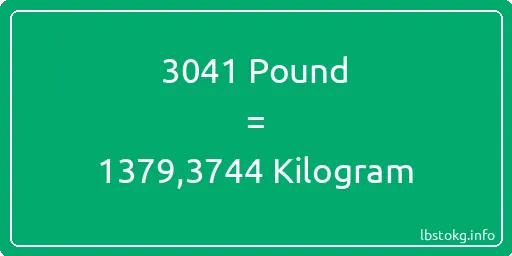 3041 Pound için Kilogram - 3041 Pound için Kilogram