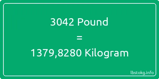 3042 Pound için Kilogram - 3042 Pound için Kilogram