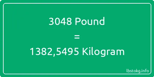 3048 Pound için Kilogram - 3048 Pound için Kilogram