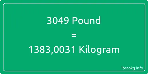 3049 Pound için Kilogram - 3049 Pound için Kilogram