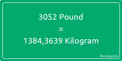 3052 Pound için Kilogram - 3052 Pound için Kilogram