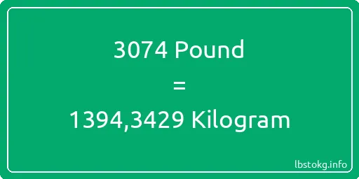 3074 Pound için Kilogram - 3074 Pound için Kilogram