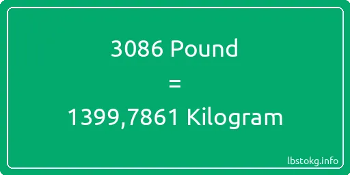 3086 Pound için Kilogram - 3086 Pound için Kilogram