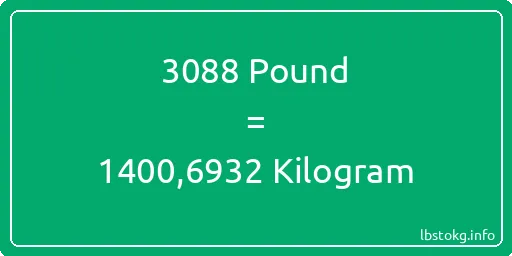 3088 Pound için Kilogram - 3088 Pound için Kilogram