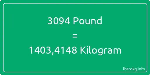 3094 Pound için Kilogram - 3094 Pound için Kilogram