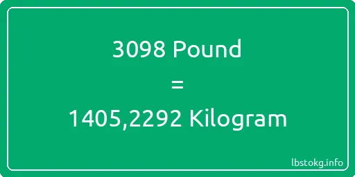 3098 Pound için Kilogram - 3098 Pound için Kilogram