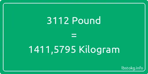 3112 Pound için Kilogram - 3112 Pound için Kilogram