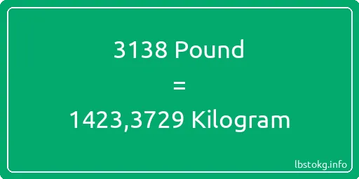 3138 Pound için Kilogram - 3138 Pound için Kilogram