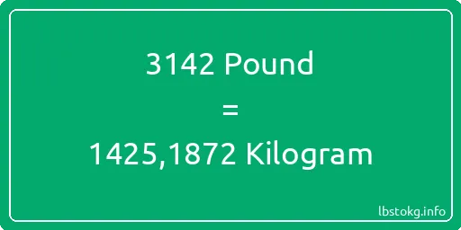 3142 Pound için Kilogram - 3142 Pound için Kilogram