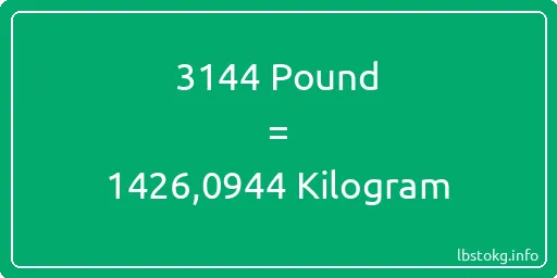 3144 Pound için Kilogram - 3144 Pound için Kilogram