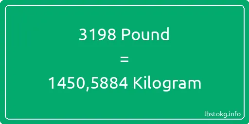 3198 Pound için Kilogram - 3198 Pound için Kilogram