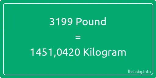 3199 Pound için Kilogram - 3199 Pound için Kilogram