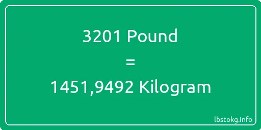 3201 Pound için Kilogram - 3201 Pound için Kilogram