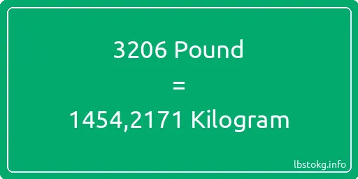 3206 Pound için Kilogram - 3206 Pound için Kilogram