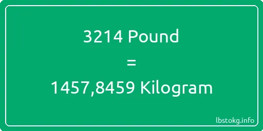 3214 Pound için Kilogram - 3214 Pound için Kilogram