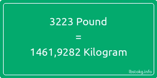 3223 Pound için Kilogram - 3223 Pound için Kilogram