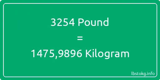 3254 Pound için Kilogram - 3254 Pound için Kilogram