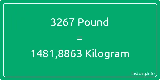 3267 Pound için Kilogram - 3267 Pound için Kilogram