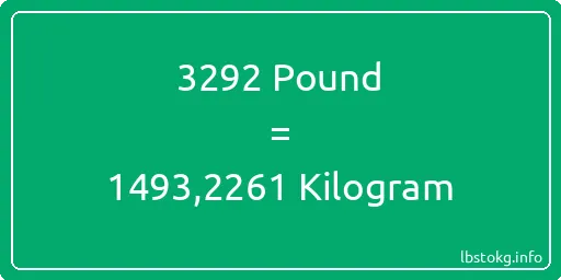 3292 Pound için Kilogram - 3292 Pound için Kilogram