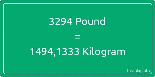 3294 Pound için Kilogram - 3294 Pound için Kilogram