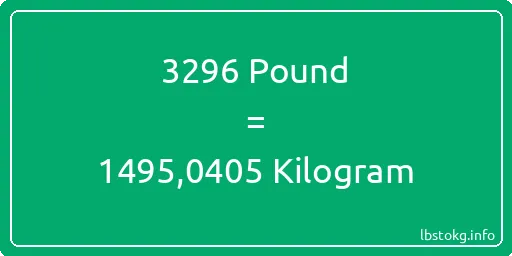 3296 Pound için Kilogram - 3296 Pound için Kilogram