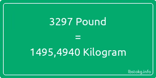 3297 Pound için Kilogram - 3297 Pound için Kilogram