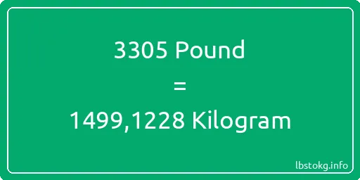 3305 Pound için Kilogram - 3305 Pound için Kilogram