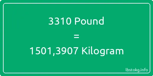 3310 Pound için Kilogram - 3310 Pound için Kilogram