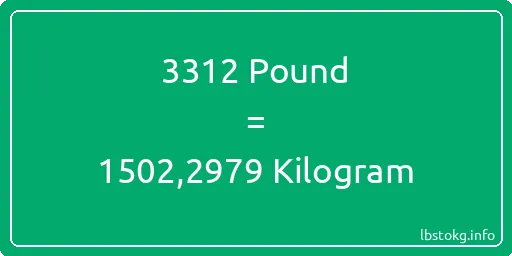 3312 Pound için Kilogram - 3312 Pound için Kilogram