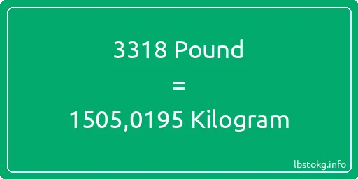 3318 Pound için Kilogram - 3318 Pound için Kilogram