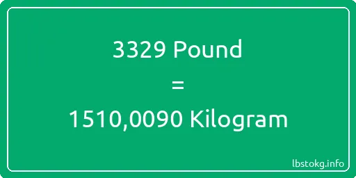 3329 Pound için Kilogram - 3329 Pound için Kilogram