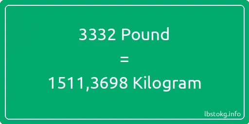 3332 Pound için Kilogram - 3332 Pound için Kilogram