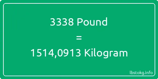 3338 Pound için Kilogram - 3338 Pound için Kilogram