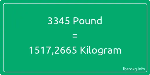 3345 Pound için Kilogram - 3345 Pound için Kilogram