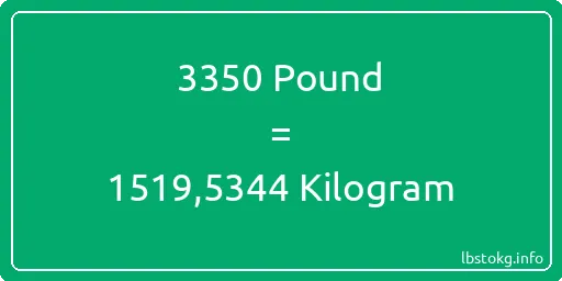 3350 Pound için Kilogram - 3350 Pound için Kilogram